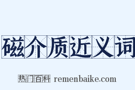 磁介质近义词是什么意思的图片
